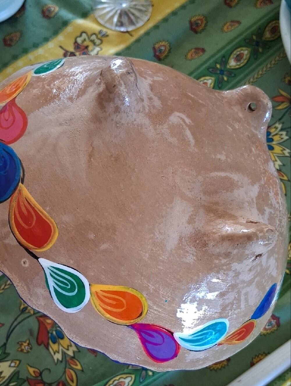 Mexican Clay Bowl 7 Inch Diameter - Picture 2 of 3